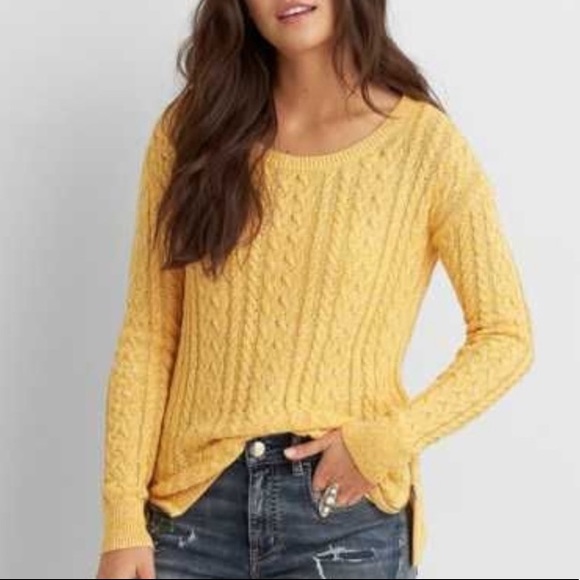 American Eagle Outfitters Sweaters - NWT American Eagle S Yellow Chunky Knit Sweater